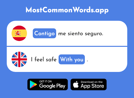 Contigo - With you (La 2513 Palabra Más Común En English)