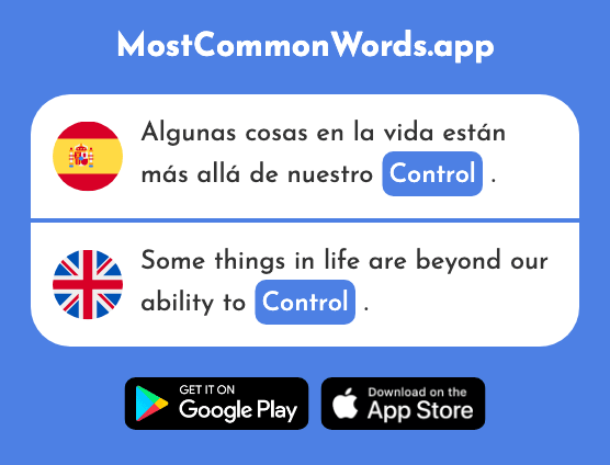 Control - Control (La 621 Palabra Más Común En English)