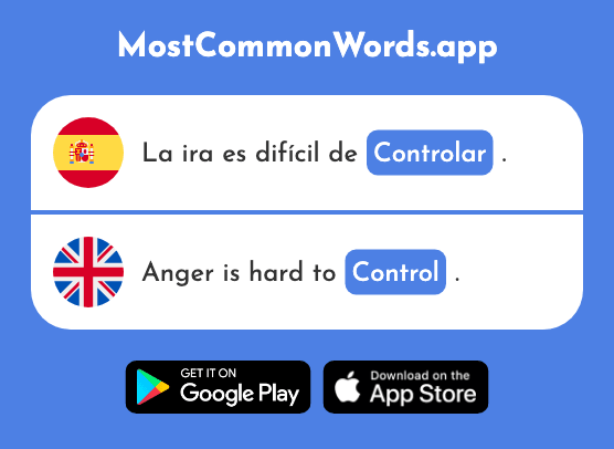 Controlar - Control (La 994 Palabra Más Común En English)