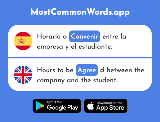Convenir - Be agreeable, be advisable, agree (La 1840 Palabra Más Común En English)