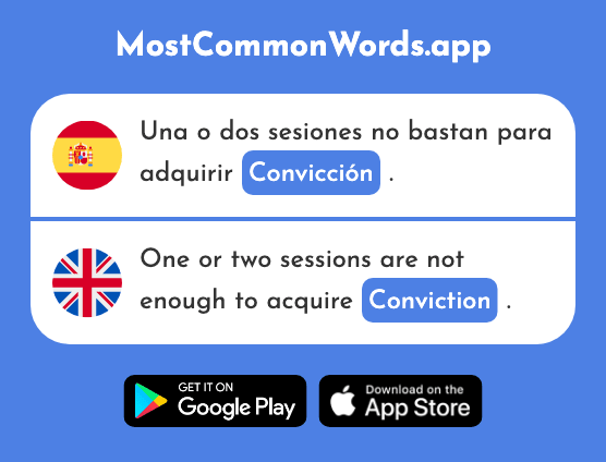Convicción - Conviction (La 2878 Palabra Más Común En English)