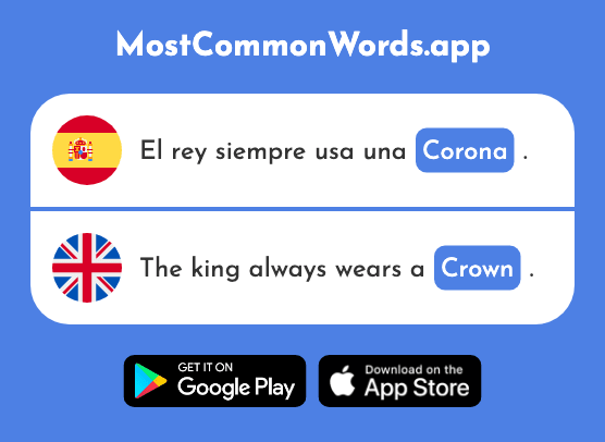 Corona - Crown (La 2450 Palabra Más Común En English)