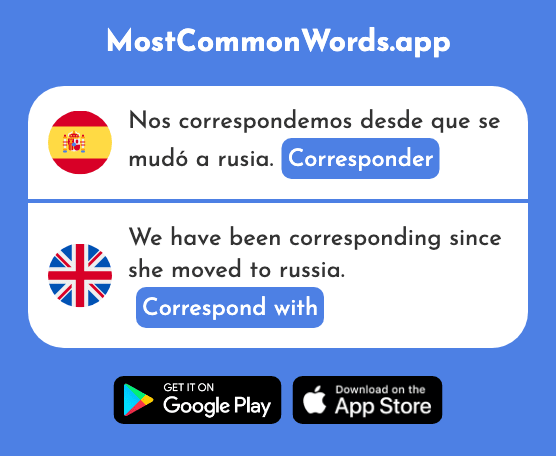 Corresponder - Correspond with (La 898 Palabra Más Común En English)