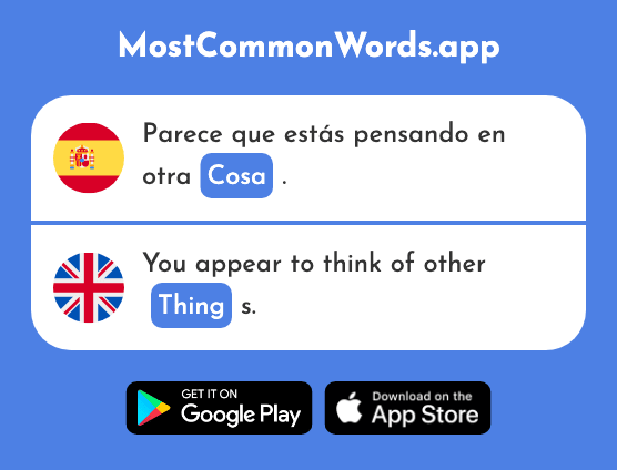 Cosa - Thing (La 69 Palabra Más Común En English)