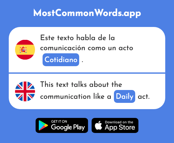 Cotidiano - Daily (La 2025 Palabra Más Común En English)