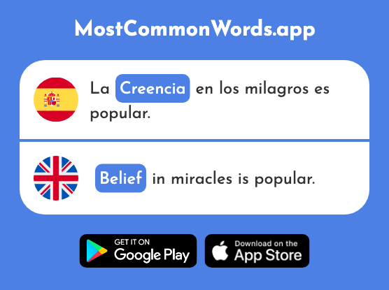 Creencia - Belief (La 2224 Palabra Más Común En English)