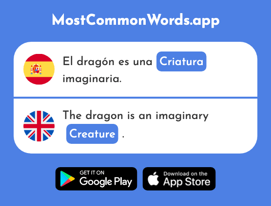 Criatura - Creature, child (La 2149 Palabra Más Común En English)