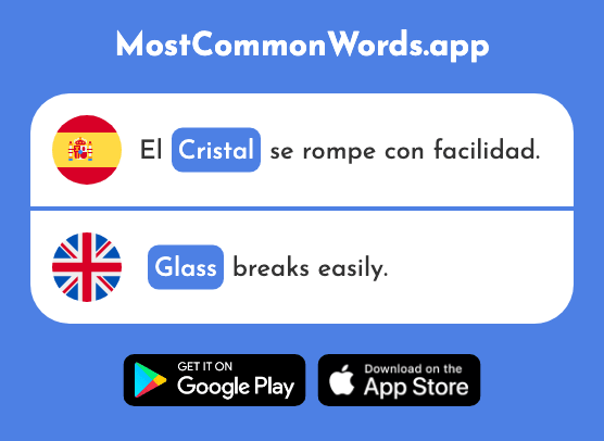 Cristal - Glass, crystal, window (La 1701 Palabra Más Común En English)