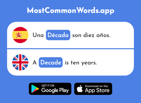 Década - Decade (La 674 Palabra Más Común En English)