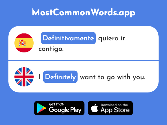 Definitivamente - Definitely, finally (La 2110 Palabra Más Común En English)