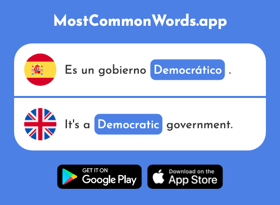 Democrático - Democratic (La 1637 Palabra Más Común En English)
