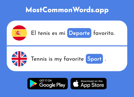 Deporte - Sport (La 1489 Palabra Más Común En English)