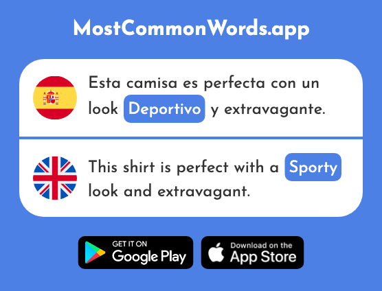 Deportivo - Sports, sporty (La 2055 Palabra Más Común En English)