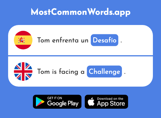 Desafío - Challenge, provocation (La 2839 Palabra Más Común En English)