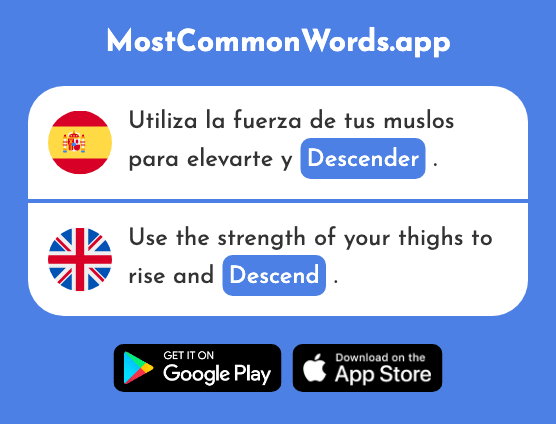 Descender - Descend (La 1884 Palabra Más Común En English)