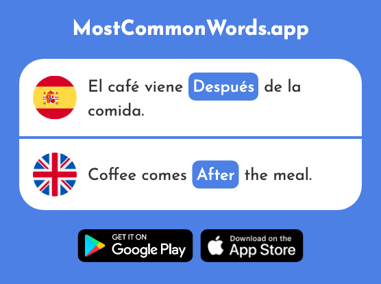 Después - After (La 115 Palabra Más Común En English)