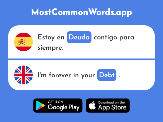Deuda - Debt (La 1732 Palabra Más Común En English)