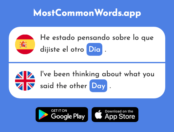 Día - Day (La 65 Palabra Más Común En English)