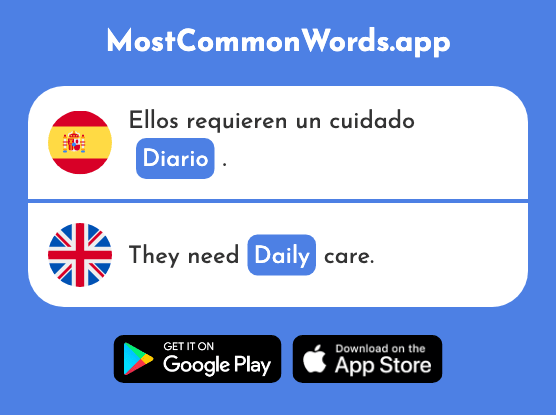 Diario - Daily (La 1422 Palabra Más Común En English)