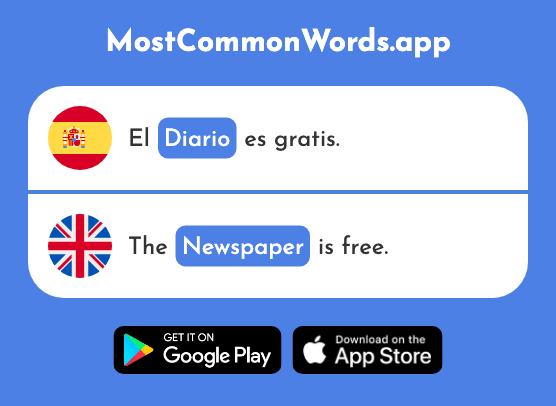 Diario - Newspaper (La 966 Palabra Más Común En English)