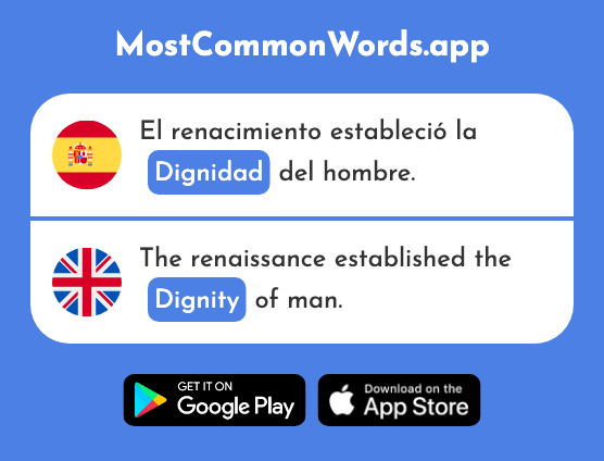 Dignidad - Dignity (La 2397 Palabra Más Común En English)