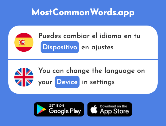 Dispositivo - Device, mechanism (La 2334 Palabra Más Común En English)