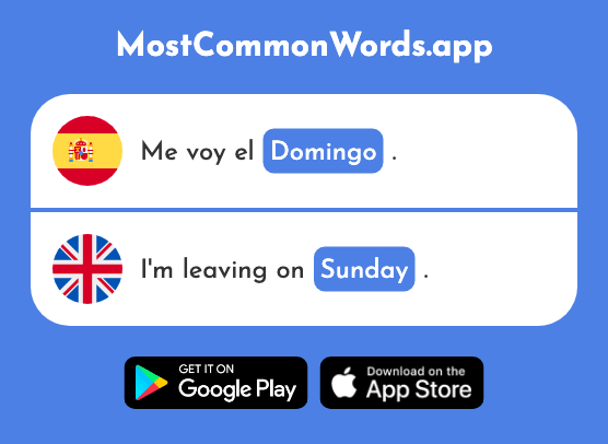Domingo - Sunday (La 693 Palabra Más Común En English)