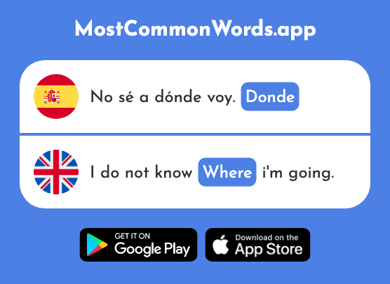 Dónde - Where (La 161 Palabra Más Común En English)