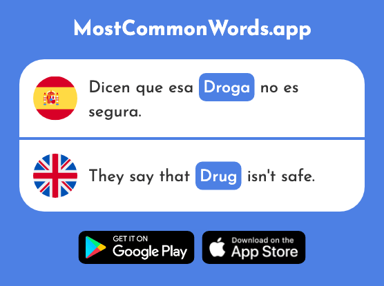 Droga - Drug (La 1600 Palabra Más Común En English)