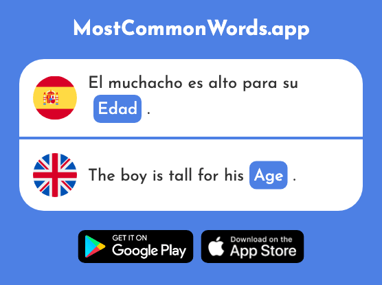 Edad - Age (La 419 Palabra Más Común En English)