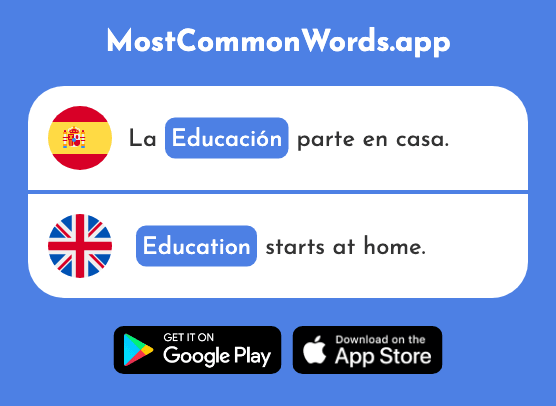Educación - Education (La 490 Palabra Más Común En English)