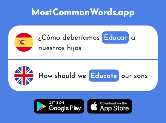 Educar - Educate (La 2654 Palabra Más Común En English)