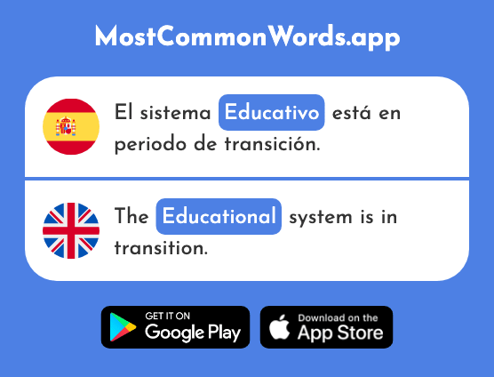 Educativo - Educational (La 1436 Palabra Más Común En English)