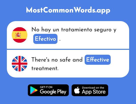 Efectivo - Effective (La 1765 Palabra Más Común En English)