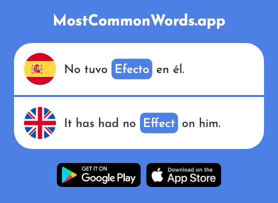 Efecto - Effect (La 309 Palabra Más Común En English)