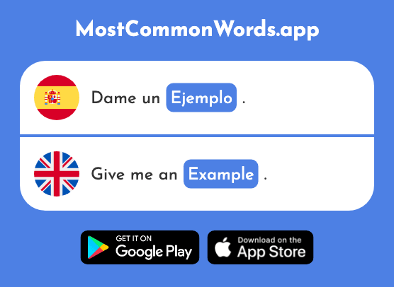 Ejemplo - Example (La 187 Palabra Más Común En English)