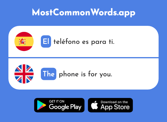 El, la - The (La 1 Palabra Más Común En English)