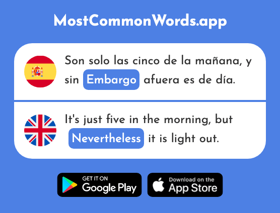 Embargo - Nevertheless (La 203 Palabra Más Común En English)
