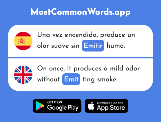 Emitir - Emit, give (La 1540 Palabra Más Común En English)