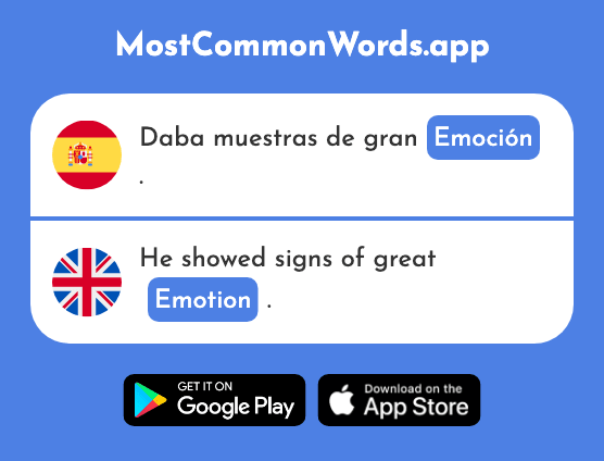 Emoción - Emotion, excitement (La 1448 Palabra Más Común En English)