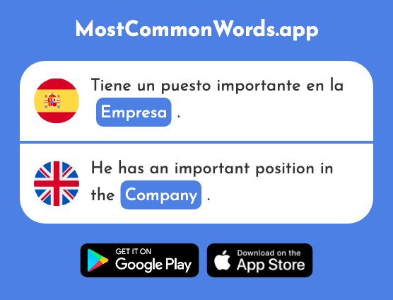 Empresa - Firm, company, venture (La 315 Palabra Más Común En English)