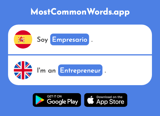 Empresario - Manager, entrepreneur (La 1844 Palabra Más Común En English)