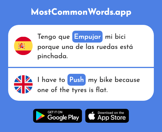 Empujar - Push, shove (La 1846 Palabra Más Común En English)