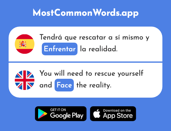 Enfrentar - Confront, face (La 897 Palabra Más Común En English)