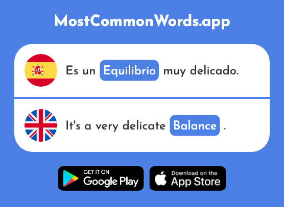 Equilibrio - Balance (La 2093 Palabra Más Común En English)