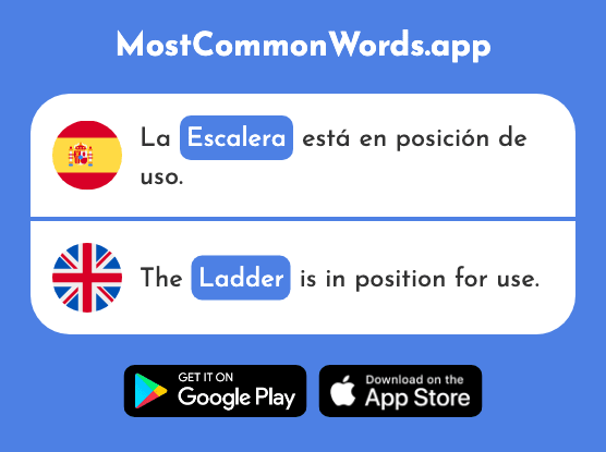Escalera - Stairs, ladder (La 1789 Palabra Más Común En English)