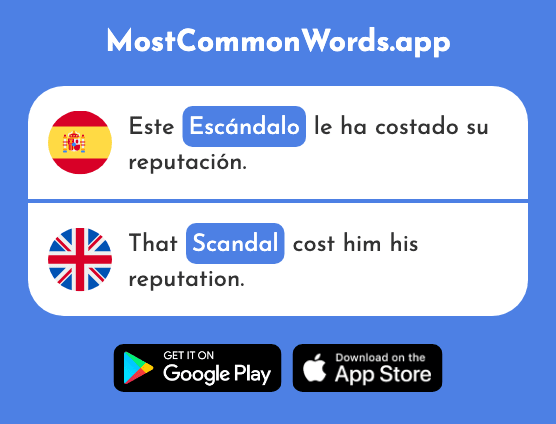 Escándalo - Scandal (La 2480 Palabra Más Común En English)