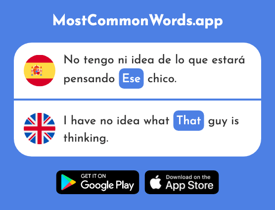 Ese - That , (La 1590 Palabra Más Común En English)