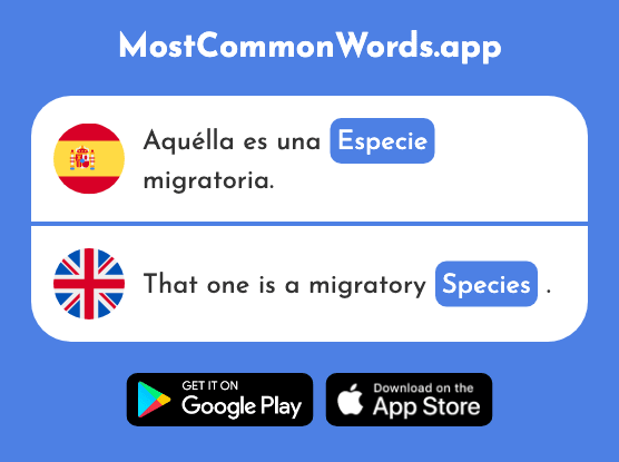 Especie - Kind, sort, species (La 443 Palabra Más Común En English)