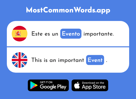 Evento - Event (La 1517 Palabra Más Común En English)